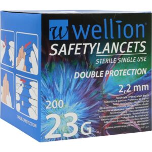 WELLION Safetylancets 23 G Sicherheitseinmallanz.