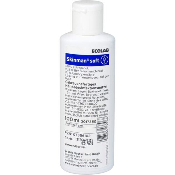 SKINMAN soft Händedesinfektion Taschenflasche 100 ml