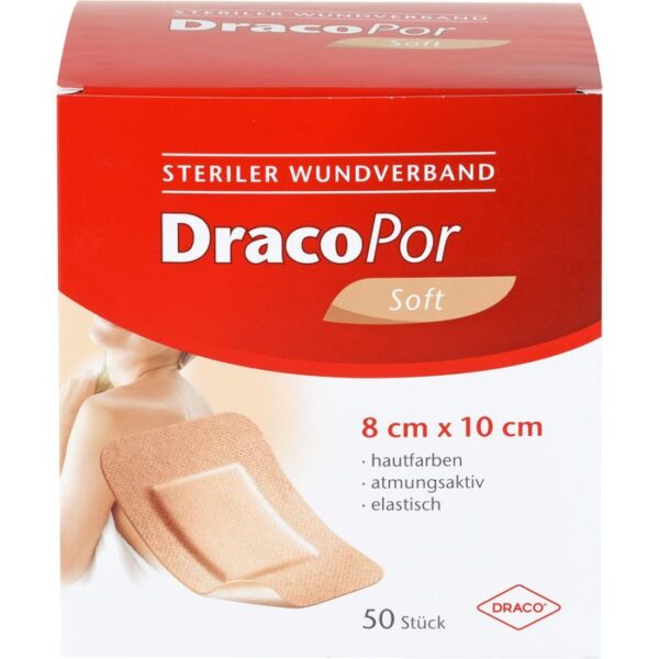 DRACOPOR Wundverband 8x10 cm steril hautfarben 50 St.