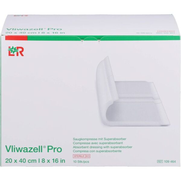 VLIWAZELL Pro superabsorb.Kompr.steril 20x40 cm 10 St.