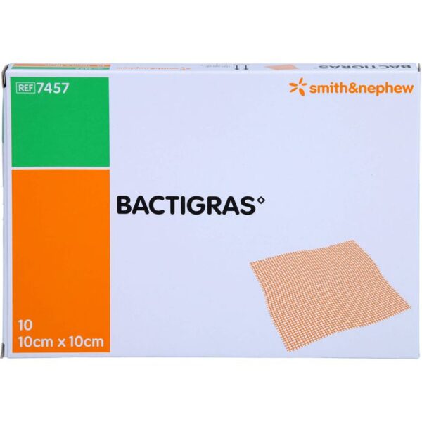 BACTIGRAS antiseptische Paraffingaze 10x10 cm 10 St.