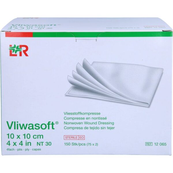 VLIWASOFT Vlieskompressen steril 10x10 cm 4l. 150 St.