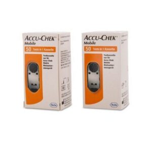 ACCU-CHECK Blutzucker-Teststreifen Accu-Chek Mobile Testkasette, Spar-Set 100-St., Innovative Diabeteskontrolle, Ohne Streifenwechsel