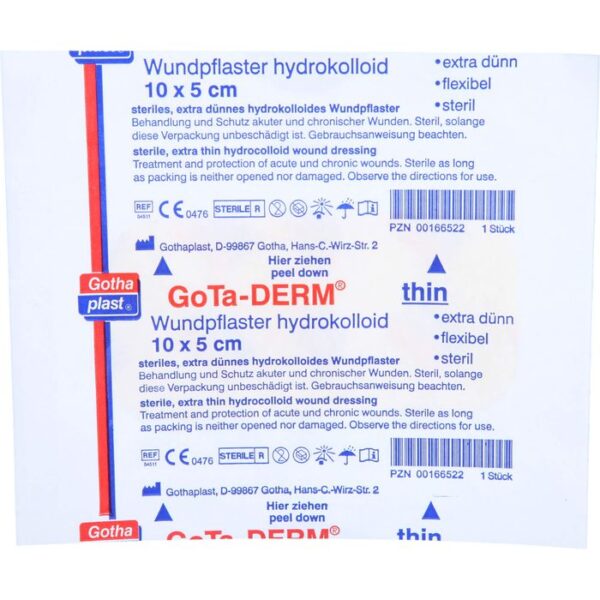 GOTA-DERM thin hydrokoll.Wundpfl.steril 5x10 cm 1 St.