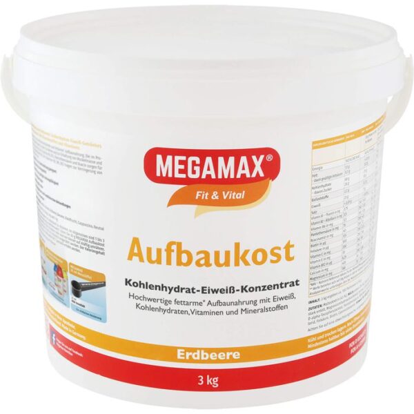 MEGAMAX Aufbaukost Erdbeere Pulver 3 kg