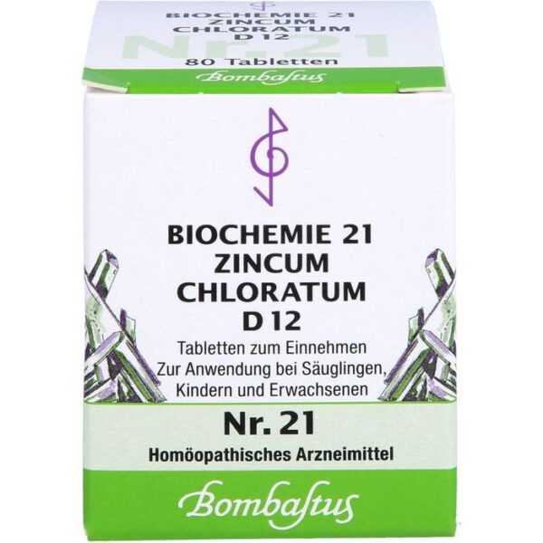 BIOCHEMIE 21 Zincum chloratum D 12 Tabletten 80 St.