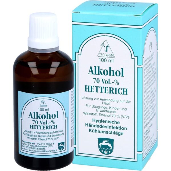 ALKOHOL 70% V/V Hetterich 100 ml