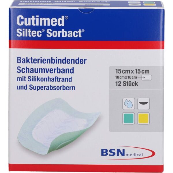 CUTIMED Siltec Sorbact B PU-Verb.15x15 cm 12 St.