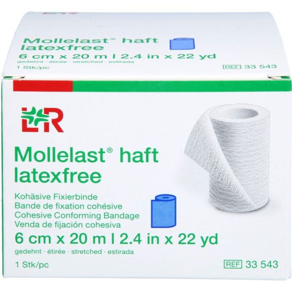 MOLLELAST haft Binden latexfrei 6 cmx20 m blau 1 St.