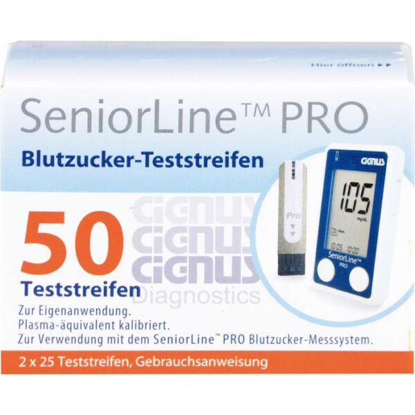 SENIORLINE PRO Blutzucker-Teststreifen Cignus 50 St.