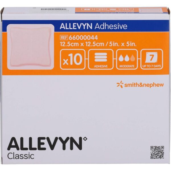 ALLEVYN Adhesive 12,5x12,5 cm haftende Wundauflage 10 St.