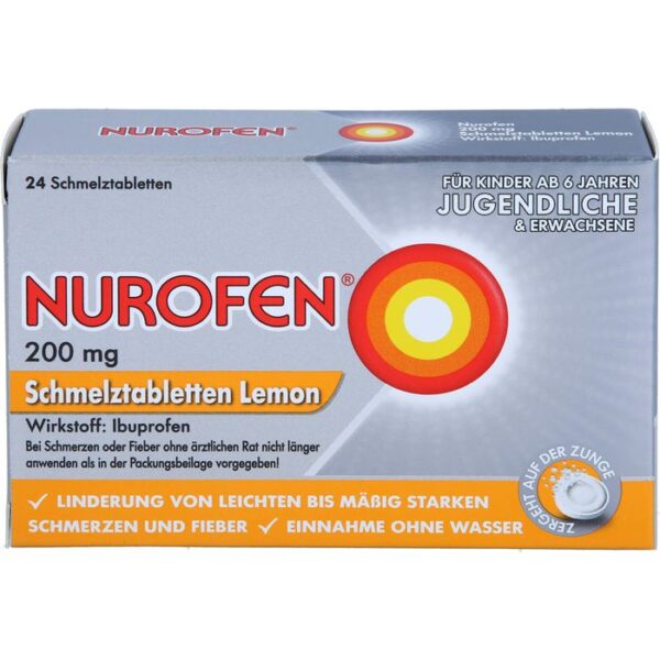 NUROFEN 200 mg Schmelztabletten Lemon 24 St.