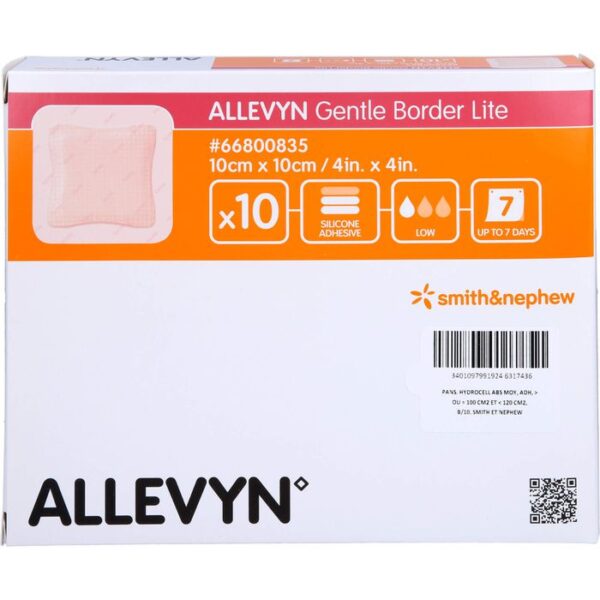 ALLEVYN Gentle Border Lite 10x10 cm Schaumverb. 10 St.