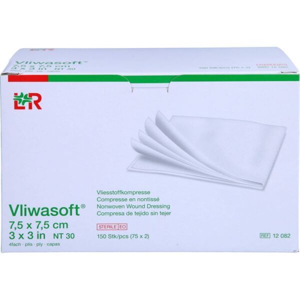 VLIWASOFT Vlieskompressen steril 7,5x7,5 cm 4l. 150 St.