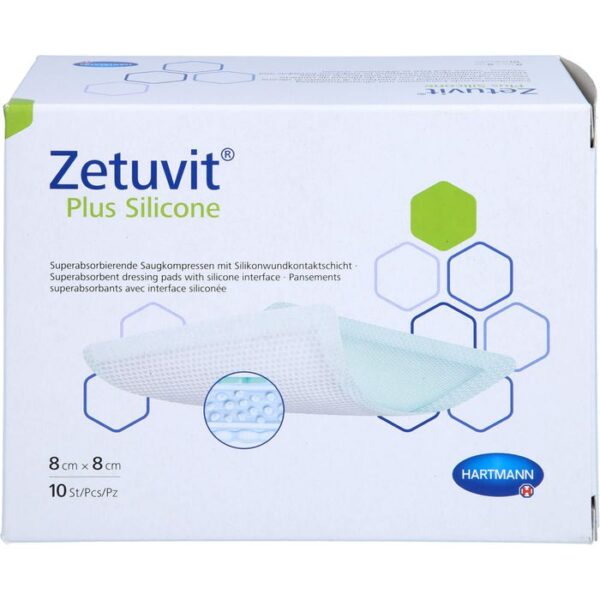 ZETUVIT Plus Silicone steril 8x8 cm 10 St.