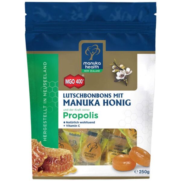 MANUKA HEALTH MGO 400+ Lutschbonb.Propolis 250 g