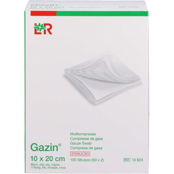 GAZIN Mullkomp.10x20 cm steril 8fach 100 St.