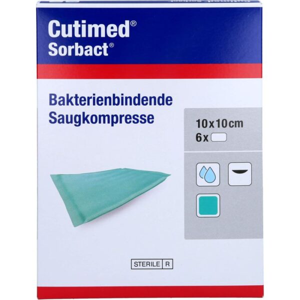 CUTIMED Sorbact Saugkompressen 10x10 cm 6 St.