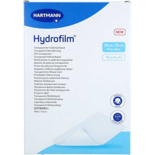 HYDROFILM transparenter Folienverband 10x15 cm 10 St.