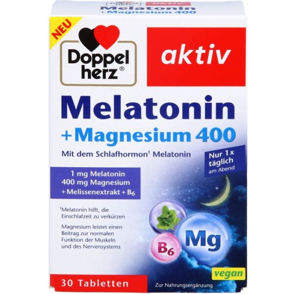 DOPPELHERZ Melatonin+Magnesium 400 Tabletten 30 St.