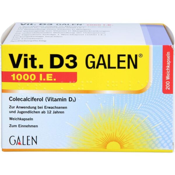 VIT. D3 GALEN 1000 I.E. Weichkapseln 200 St.