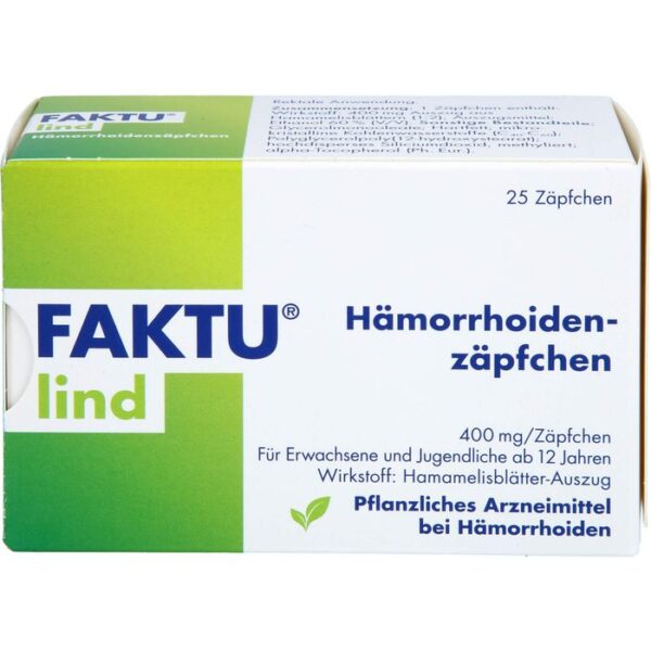 FAKTU lind Hämorrhoidenzäpfchen 25 St.