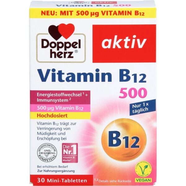 DOPPELHERZ Vitamin B12 500 Tabletten 30 St.