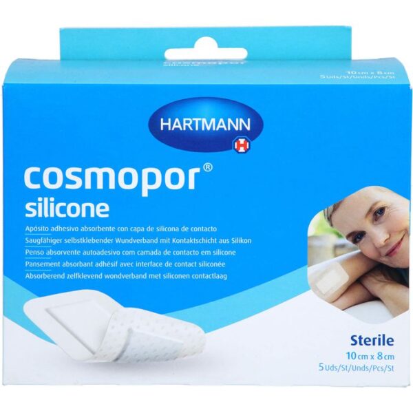 COSMOPOR silicone Wundverband 8x10 cm 5 St.