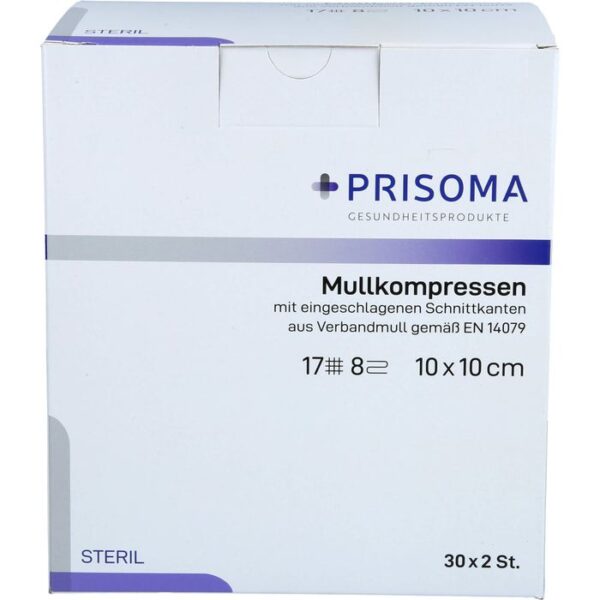 MULLKOMPRESSEN Prisoma 10x10 cm steril 8fach 60 St.