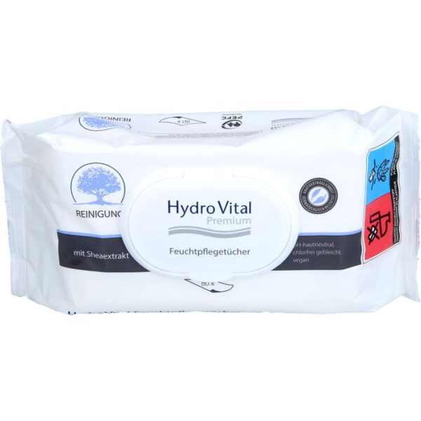 HYDROVITAL Premium Feuchtpflegetücher mit Shea 80 St.