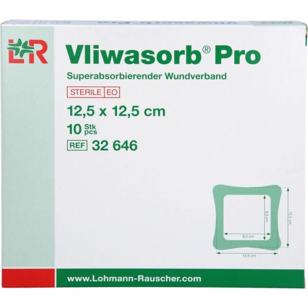 VLIWASORB Pro superabsorb.Komp.steril 12,5x12,5 cm 10 St.