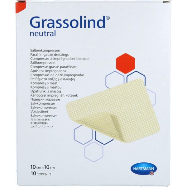 GRASSOLIND Salbenkompressen 10x10 cm steril 10 St.