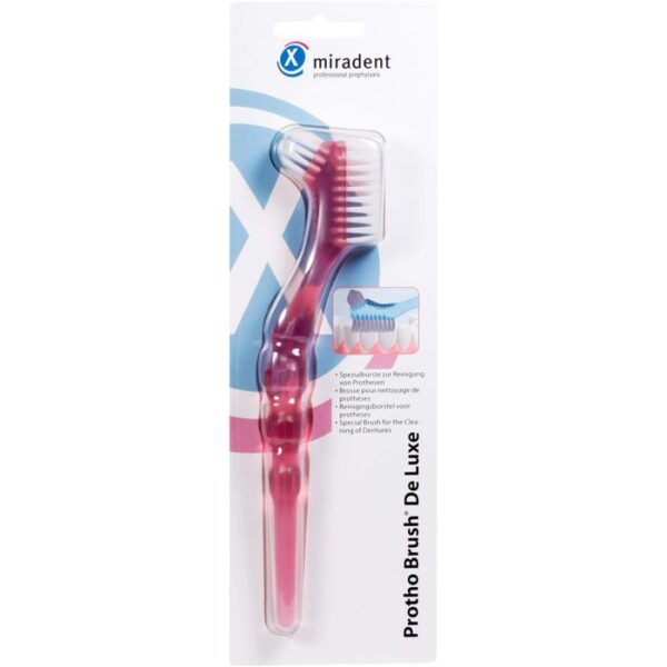 MIRADENT Prothesenbürste Protho Brush pink trans. 1 St.