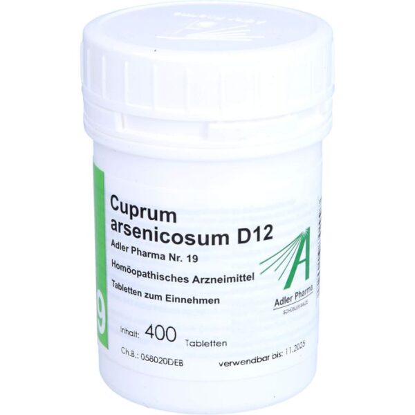 BIOCHEMIE Adler 19 Cuprum arsenicosum D 12 Tabl. 400 St.