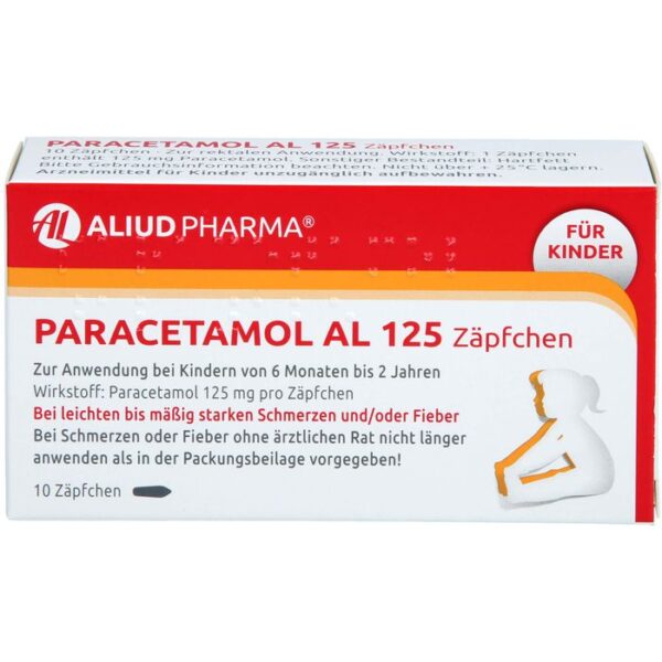 PARACETAMOL AL 125 Säuglings-Suppos. 10 St.