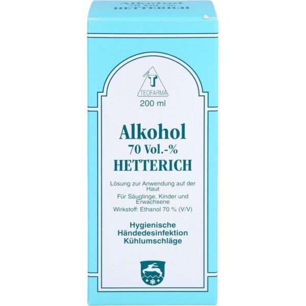 ALKOHOL 70% V/V Hetterich 200 ml