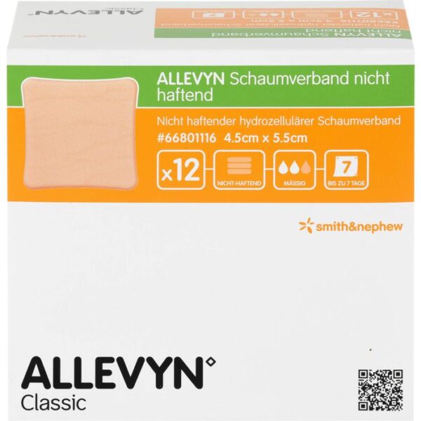 ALLEVYN Schaumverband 4,5x5,5 cm nicht haftend 12 St.