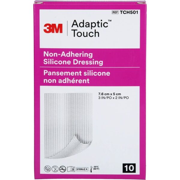 ADAPTIC Touch 5x7,6 cm nichthaft.Sil.Wundauflage 10 St.