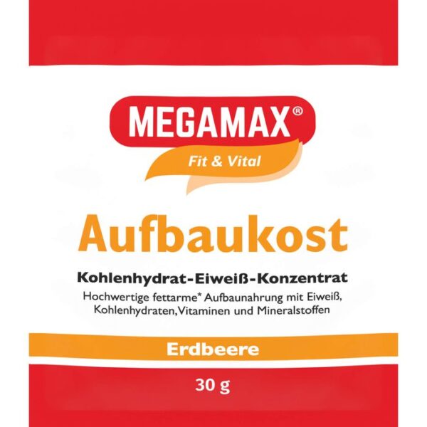 MEGAMAX Aufbaukost Erdbeere Pulver 30 g