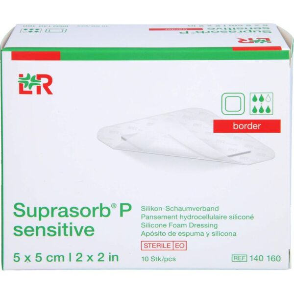 SUPRASORB P sensitive PU-Schaumv.border 5x5cm 10 St.