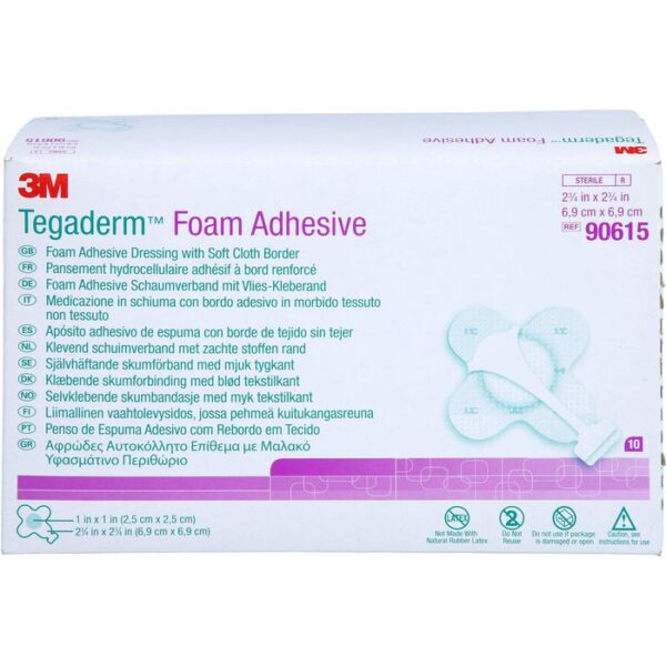 TEGADERM Foam Adhesive 6,9x6,9 cm kreuzf.90615 10 St.