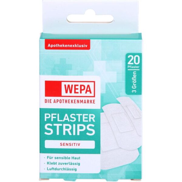 WEPA Pflasterstrips sensitiv 3 Größen 20 St.