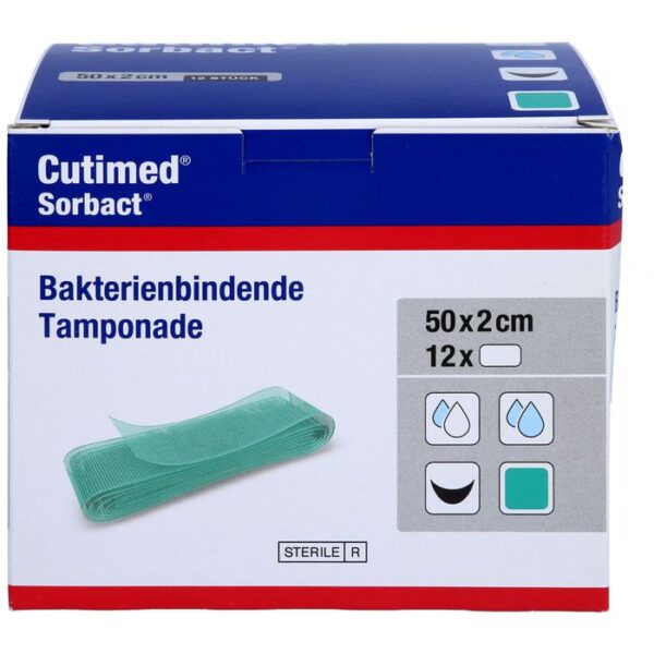 CUTIMED Sorbact Tamponaden 2x50 cm 12 St.