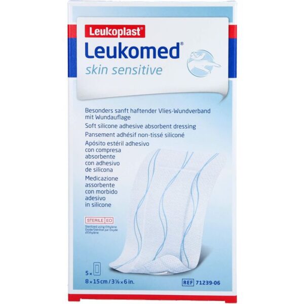 LEUKOMED skin sensitive steril 8x15 cm 5 St.