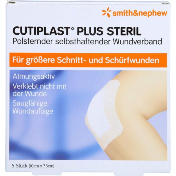 CUTIPLAST Plus steril 7,8x10 cm Verband 5 St.