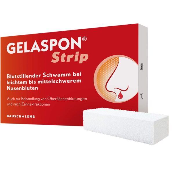 GELASPON Strip 1x1x4 cm Gelatineschwamm 4 St.