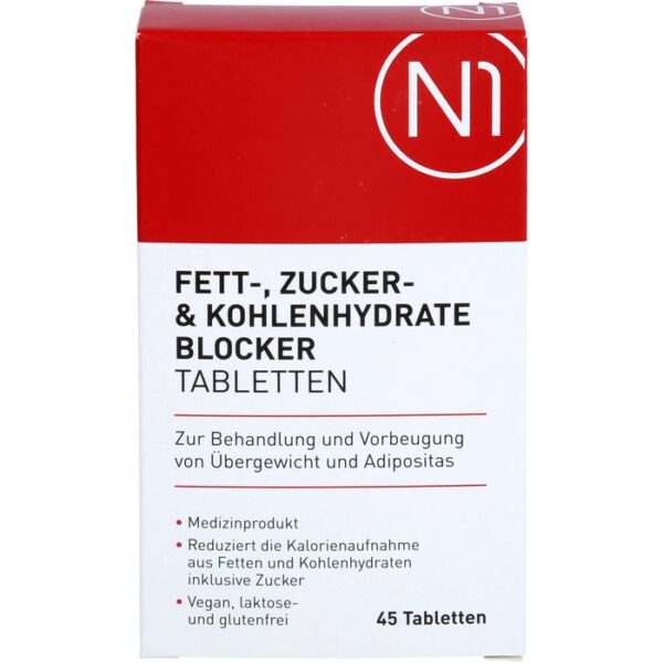 N1 Fett- Zucker- & Kohlenhydrate Blocker Tabletten 45 St.