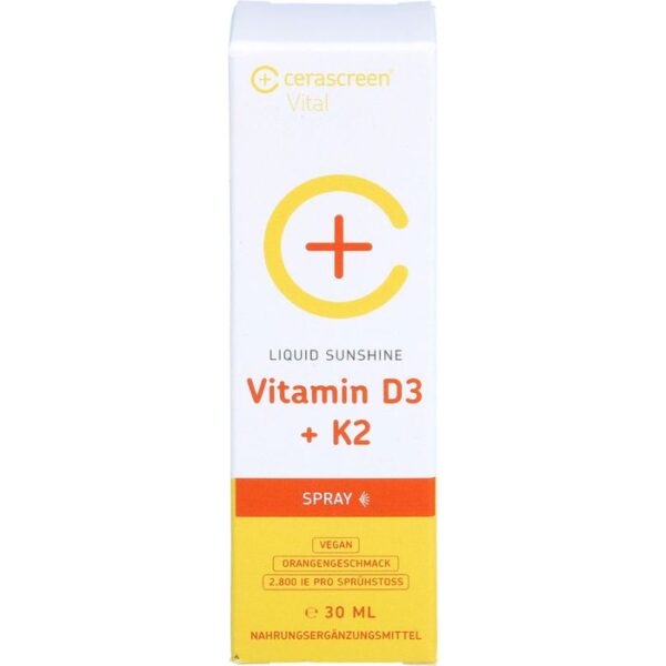 CERASCREEN Vitamin D3+K2 hochdosiert vegan Spray 30 ml