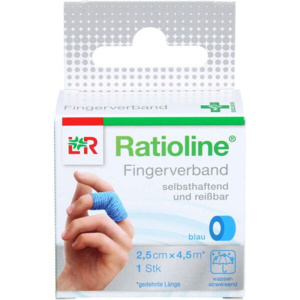 RATIOLINE selbsthaft.Fingerv.2,5cmx4,5m blau 1 St.