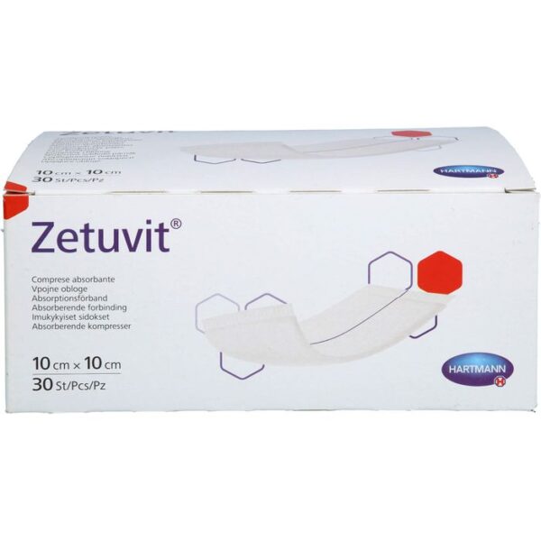 ZETUVIT Saugkompressen unsteril 10x10 cm 30 St.